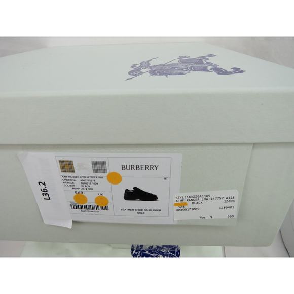 NIB BURBERRY RANGER BLACK LEATHER LACE UP HIKING BOOTS US 10 43 ITALY $990 - Picture 14 of 14